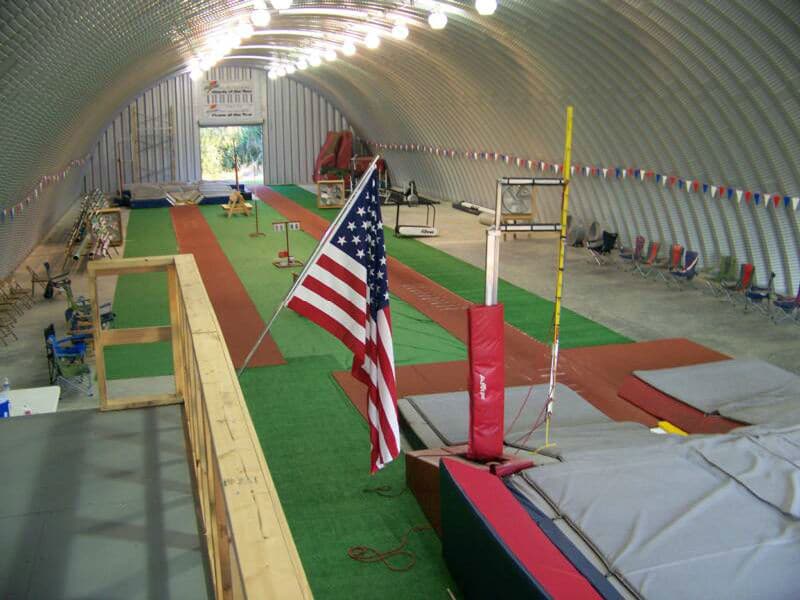 Interior of Arkansas Pole Valuting Facility Quonset Hut Building