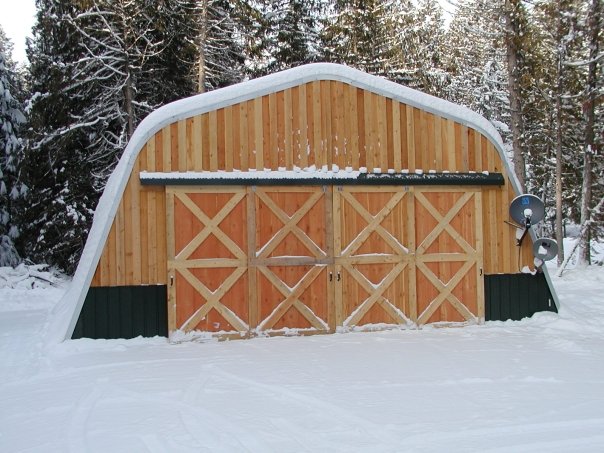 Custom Finished X-Model Steel Garage in Montana