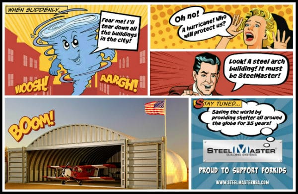 comic strip with quonset hut