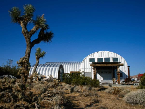 steel custom quonset hut workshop in joshua tree