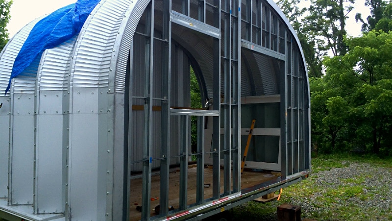 construction of tiny house steel building