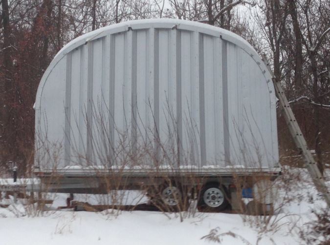 small s model steel home on trailer for tiny house