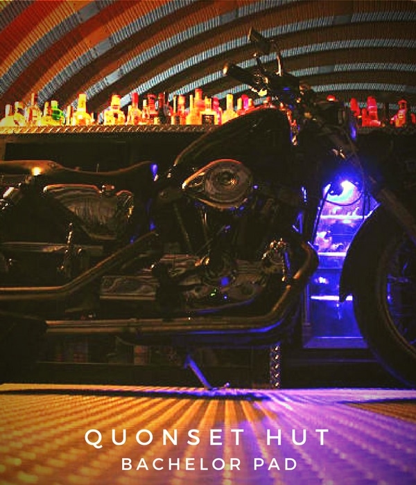 motorcycle inside custom man cave