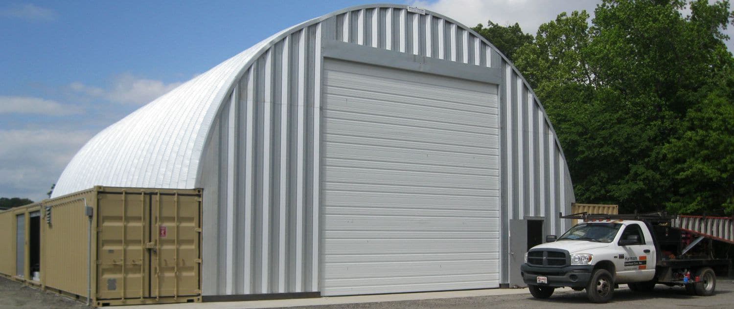 Steel Container Roof Attached to Shipping Containers Storage Building