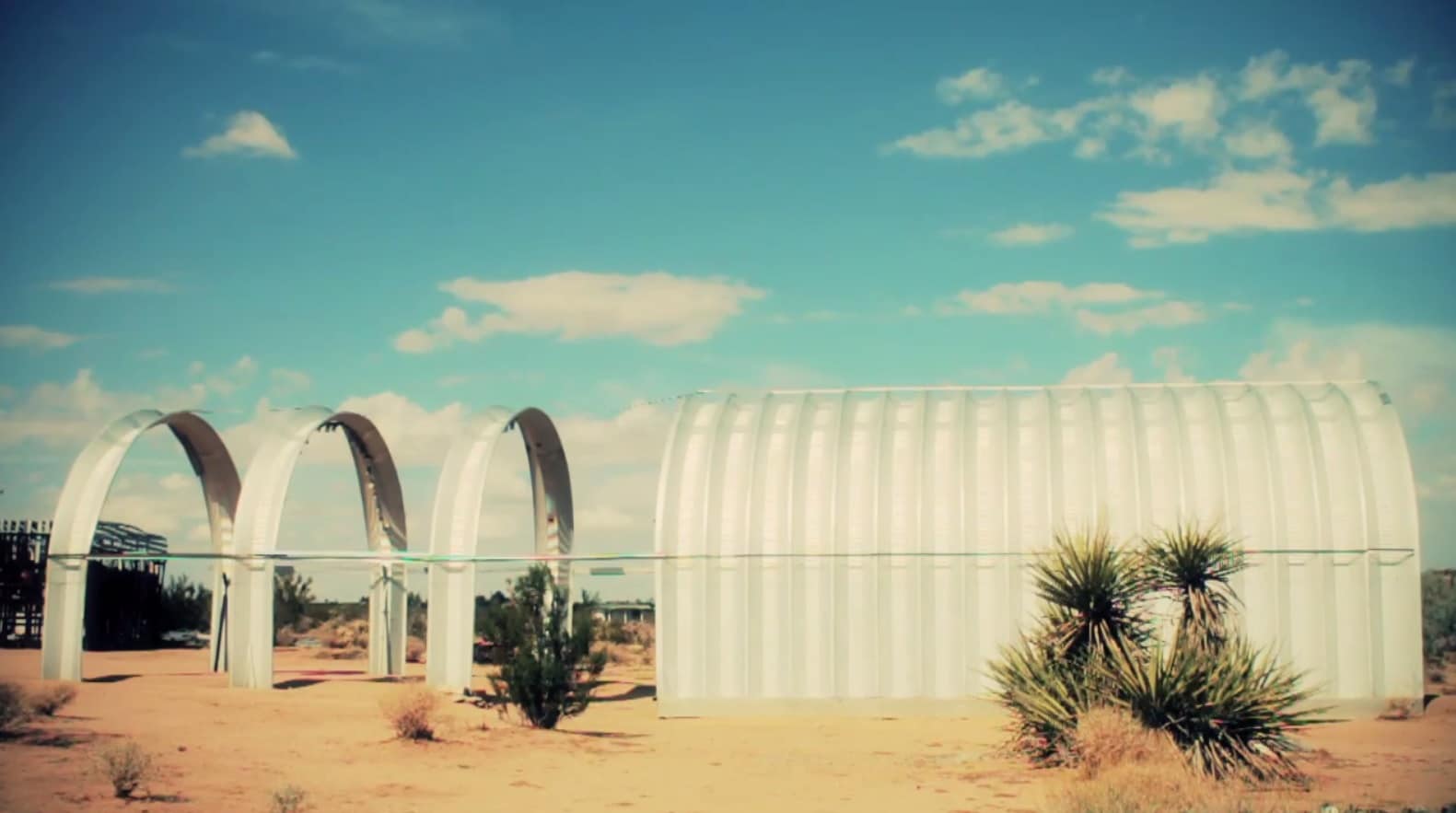 Noah Purifoy's steel Quonset Hut art installation