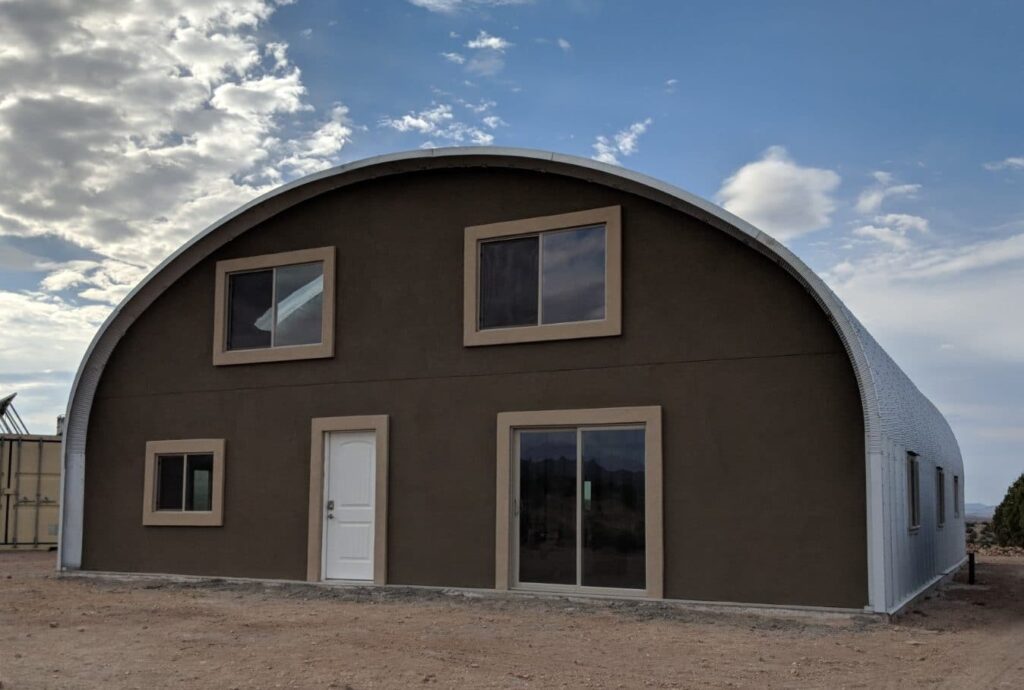 SteelMaster customer Frank Kruetzer's Quonset Hut garage/workshop.