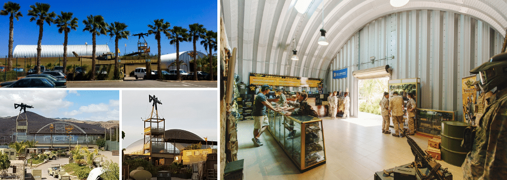 collage of military quonset hut