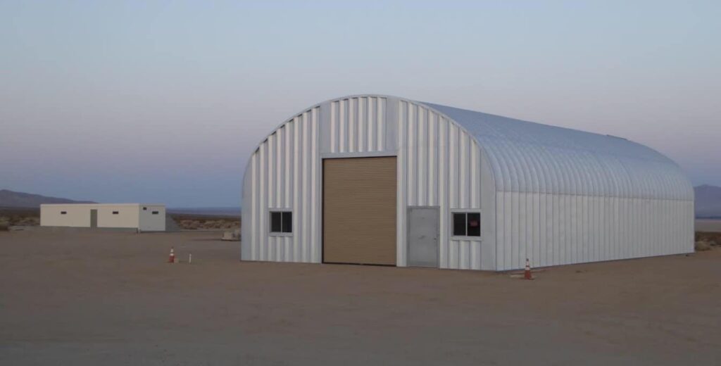 S model quonset hut with roll up door