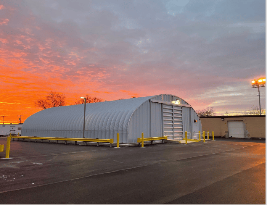 large steel building