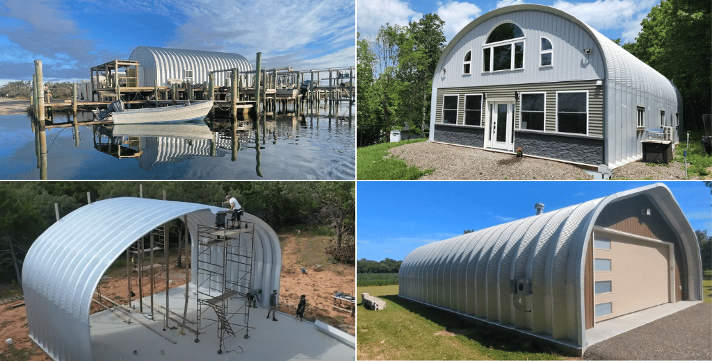 Multiple quonset huts