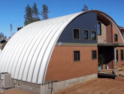 Melissa's SteelMaster Quonset style home, via CBS News.