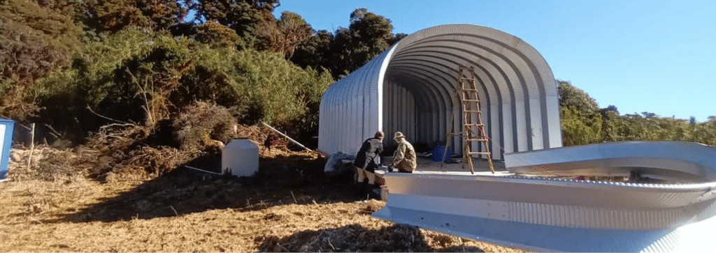 construction of s-model quonset structure in costa rica