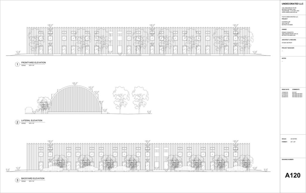 Blueprint design of new housing project for Detroit Developer.