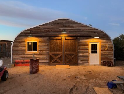 Garage with Custom Front Endwall