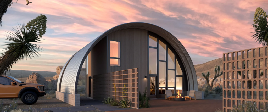 Rendering of Quonset hut 