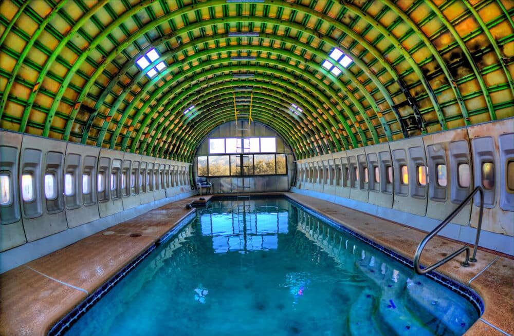 interior pool cover custom house s model steel building with plane attached to it