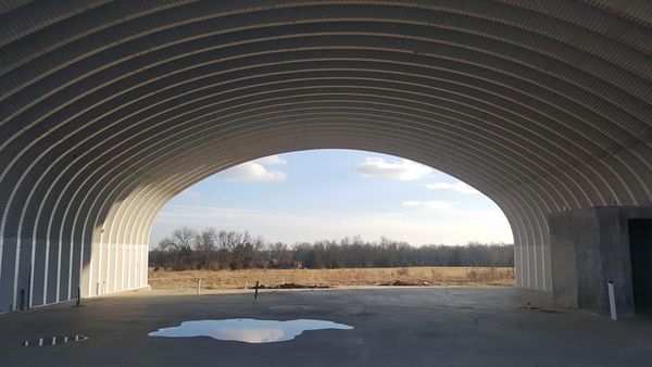 Inside view of Quonset hut in Oklahoma
