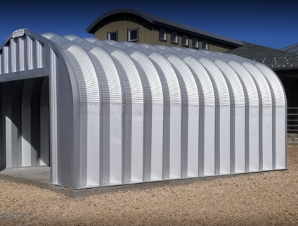 Steel Quonset Workshop in Peoa, Utah