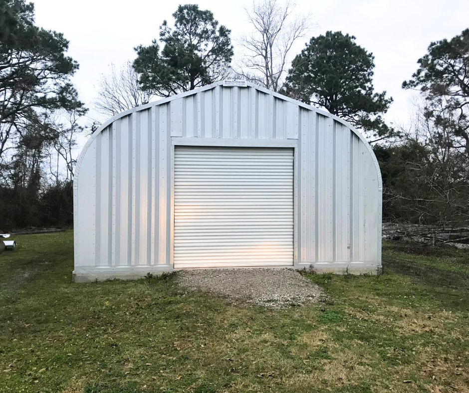 A-Model garage with steel endwall